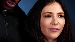 Interracial fucking on the bed with cum loving Jane Wilde. HD