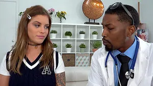 Hardcore interracial MMF threesome with lovely Jesse Pony