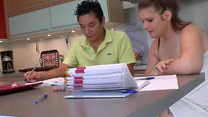 FFM threesome with kinky Caro La Petite Bombe and Pauline