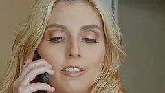 Flexible mature blonde Christie Stevens fucked outside by the pool