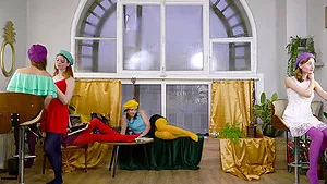 Group lesbian pussy licking with Sasha Paige and Minni Love