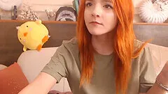 Redhead Ginger Teen Rubs and Toys Her Pussy and Asshole on Webcam