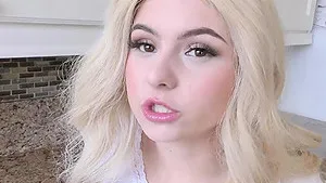 Close up video of blonde Aria Banks being fucked by her man