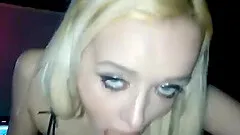 Horny blonde slut sucking a big dick in homemade video