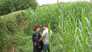 Outdoor fucking with a redhead wife and her hubby - Ineesa