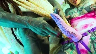 Hardcore tattoo couple femdom with Anuskatzz and Lily