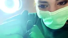 Splendid brunette giving head POV