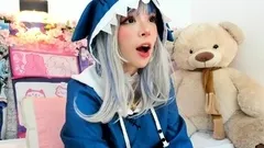 Webcam busty blonde stripped covered by oil anal masturbate