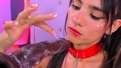 Sexy teen ebony solo toy masturbation