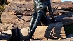 Big boobs amateur hottie sex outdoor in public