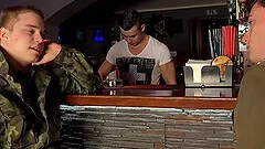 Gay threesome is the first gay experience of handsome Gabo Cerveny