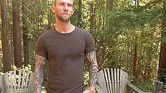 Innocent dude tied up and tortured by two gay men in the woods
