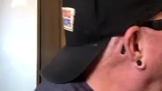 Gloryhole BJ DILF banged in home closeup