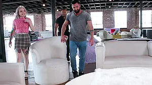 Interracial MMF threesome with Kaiia Eve and her bisexual friends