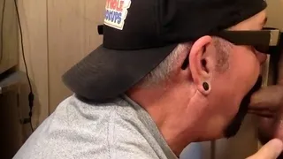 Gloryhole amateur DILF loves sucking rod