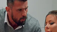 Office lady Alexis Faws with glasses fucked on the table hard