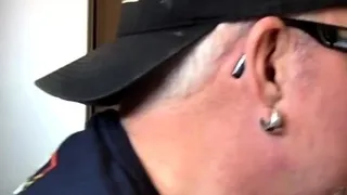 Gloryhole homemade DILF sucks in closeup