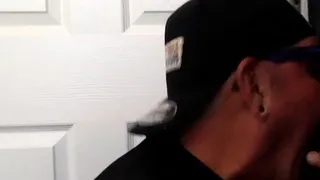 Gloryhole deepthroat DILF sucks rod