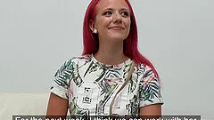 Amateur redhead Tiffany Love gives head and gets penetrated