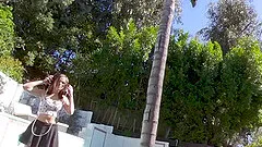 Pool cleaning service ends with solid cumshot