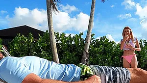 Outdoor fucking by the pool with ravishing Alicia Williams