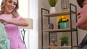 Brookie Blair receives a facial after being fucked hard by her man