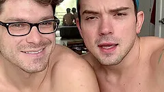 Dirty gay fucking in doggysytle between two handsome best friends