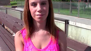 Hardcore MMF threesome with a hot ass chick in the back of a car