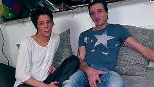 Skinny german real girlfriend try first time