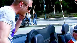 French skinny blonde milf at public anal sex on