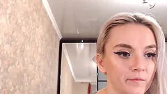 Blonde is a beauty that cute face will just add more on her webcam