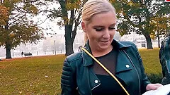 German Student bitch at real public pick up EroCom Date POV
