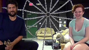 Chubby submissive girlfriend loves being tied up and tortured