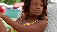 Interracial fucking by the pool with ebony cutie Jezabel Vessir