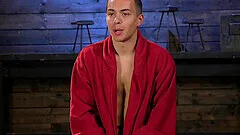 Horny David Emblem makes himself cum with a handjob and a sex toy