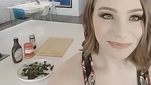 Curvy Vixen Hadley Mason POV Naked Blowjob