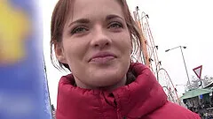 Casie Di Bella flashes her tits and ass in the public place