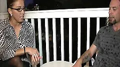 Slutty mature Stacie with glasses wanted to pleasure her neighbor