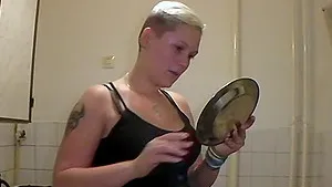 Horny solo mature spreads her legs to insert a large fuck toy