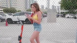 Quickie interracial fucking in the van with small tits Viviane DeSilva