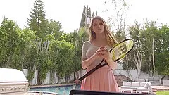 Cheering your hot beauty blonde girlfriend