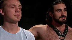 Extreme sex scene in the torture dungeon with two handsome gay dudes
