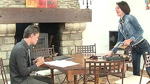 Quickie fucking with cock hungry French waitress Jessica Farmer