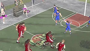 Basketball players fuck hard a sexy cheerleader