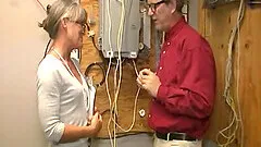 Slutty mature Leilani with glasses loves to make men ejaculate