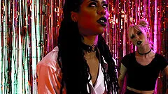 Rough fucking from behind ends with a facial for Joanna Angel