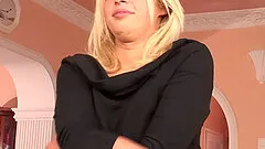 Cute blonde Dominica Dolce gets naked and fucked in threesome