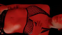 Erotic love making with sexy pornstar Leda Bear in fishnet