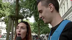 Big natural boobs teen public pick up casting