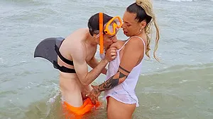 Outdoor dicking on the beach with Lola Emme and her boyfriend